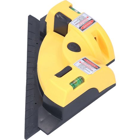 Niveau laser à angle droit 90° avec 2 ventouses pour le travail du bois (Jaune) (1/5)