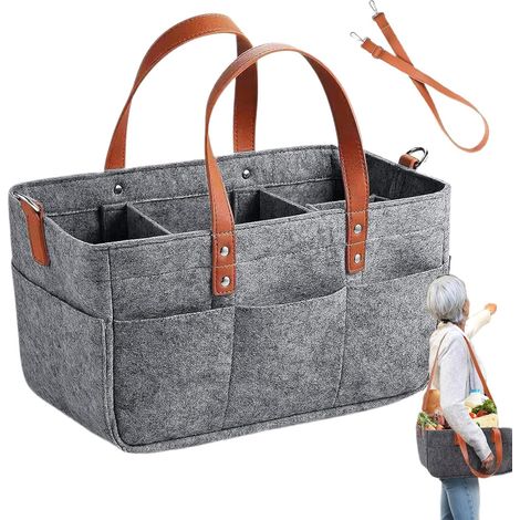 en feutre pour l organisation grand panier portable à (1/5)