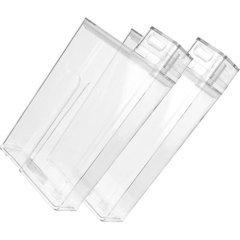 Laundry Dispenser 2 Pieces Clear Powder Bottle Airtight Lid
