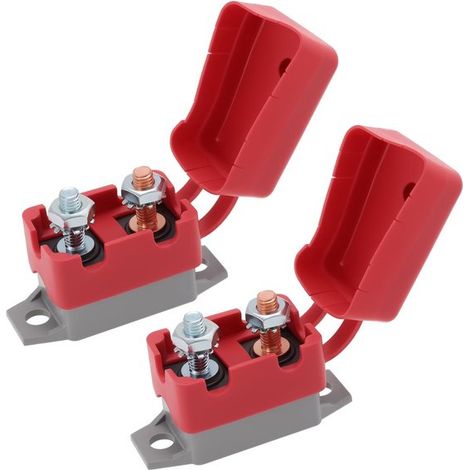 Sätze 30A automatischer Rückstell-Leistungsschalter 6-48V Doppelbatterie-Sicherung mit Deckbolzen für Auto Boot LKW Wohnmobil Bus Rasenmäher Boot (1/5)