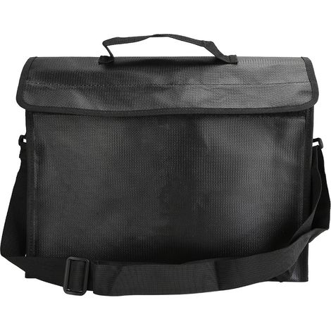 Coffre-fort ignifuge pour documents, sac à main haute température résistant avec bandoulière, mallette de protection portable (1/5)