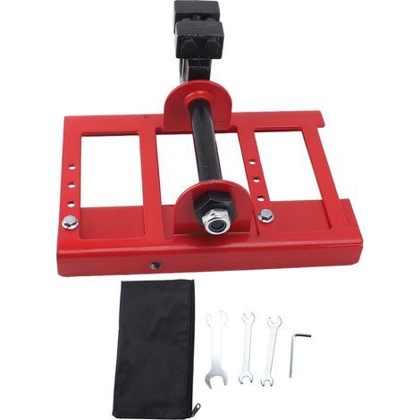 Scierie verticale à chaîne avec guide de coupe pour bois, mini-scierie portable, accessoire de scie à chaîne, coupe guidée pour les constructeurs et les menuisiers (rouge). (1/5)