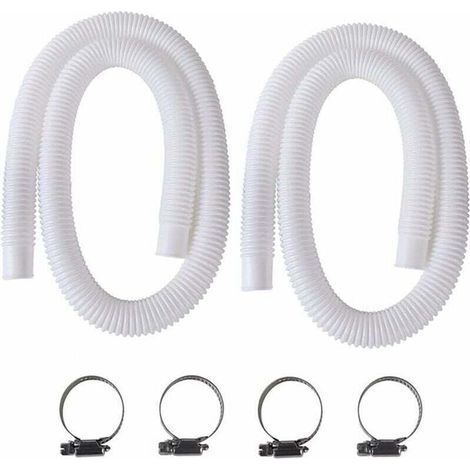 Tuyau de Piscine, 2Pcs 32mm Tuyau pour Piscine Hors Sol, 150cm/59in Tuyau pour Pompe de Piscine pour Intex 330 GPH, 530 GPH et 1000 GPH (1/5)