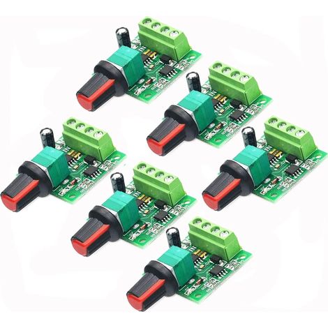 Regulador de voltaje de motor de CC PWM, controlador de velocidad, regulador de voltaje LED, interruptor de control ajustable, 1,8 V, 3 V, 5 V, 6 V, 7,2 V, 12 V, 2 A, 6 unidades