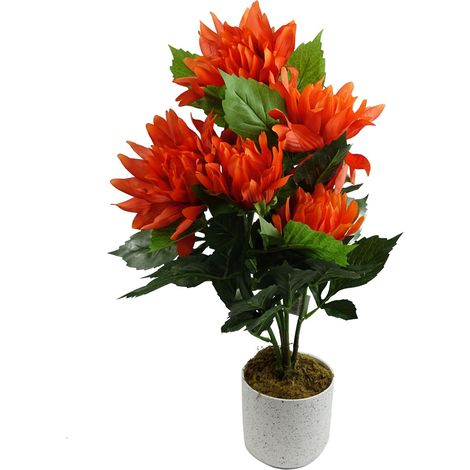 55cm Artificial Red Dahlia Pinnata (1/4)