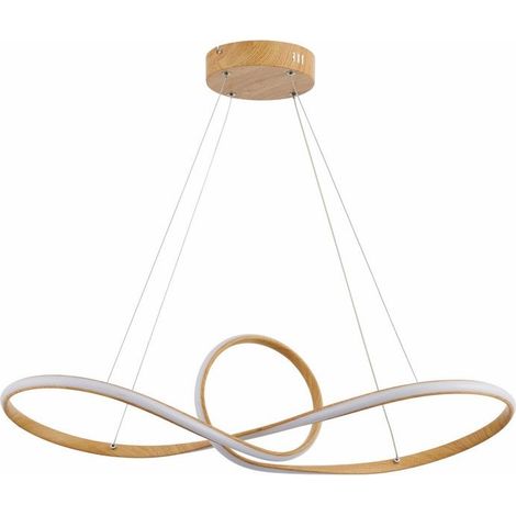 Suspension Arlena Reality LED 40W bois clair réglable (1/4)