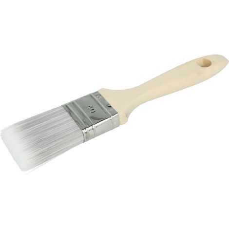 Pinceau plat 40 mm mélange soies PBT gris-blanc