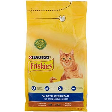 Iperbriko – Croquettes pour chats stérilisés – Dinde et légumes – 1,5 kg – Nutrition équilibrée pour chats adultes