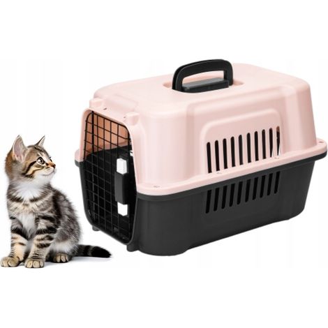 TRANSPORTE RESISTENTE PARA JAULA DE GATOS, PERROS Y CONEJOS DE HASTA 48 cm x 31 cm x 30 cm