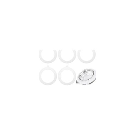 Lot de 6 joints de rechange en silicone anneaux en caoutchouc pour bocaux de conserve, blancs, étanches, pour couvercles de bocaux de conserve, 70 x 95 mm