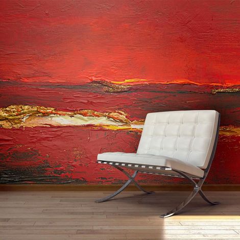 Papier peint vague d'or - 400 x 309 cm (1/4)