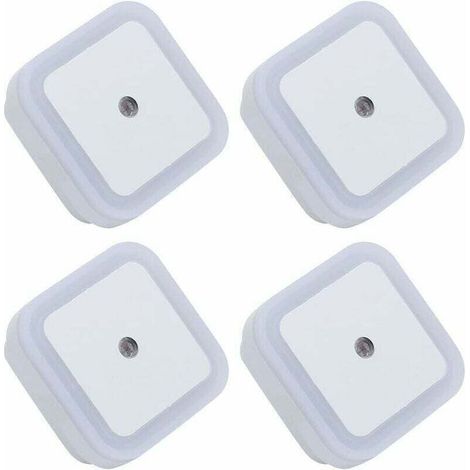 LED-Nachtlicht, Innenbeleuchtung, diverse Beleuchtungszubehörteile, 4-teilig (Weiß) (1/4)