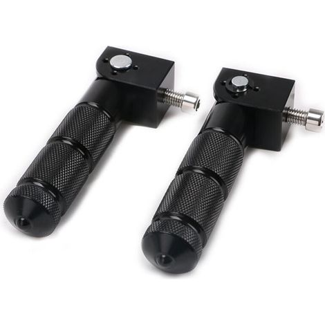 M8 Klappbare Motorrad-Fußrasten, 2 Stück Aluminiumpedale für Elektromotorräder, rutschfest, 8 mm, universell, 90 Grad (1/3)