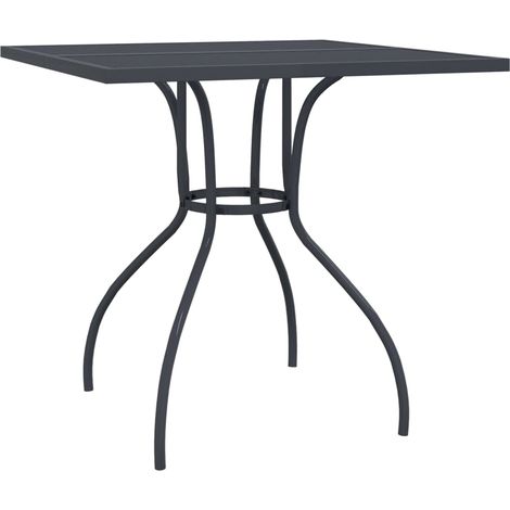 Gartentisch Anthrazit 80x80x72,5 cm Stahlgeflecht vidaXL