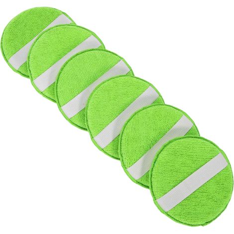 6Pcs 12.5cm Universel Disque De Polissage En Microfibre Auto Tampon De Laine Pour Cireuse Polisseuse Voiture Accessoire Pour Perceuse Vert herbe (1/5)