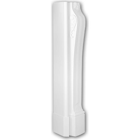 Cheminée décorative 164003 Profhome Habillage de cheminée Support de cheminée droit design intemporel classique blanc