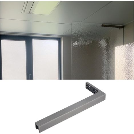 Barre de support grise sans cadre en forme L, murale pour porte (1/5)