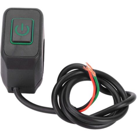Pair Bouton de commande de commutateur de guidon de moto de 22 mm étanche universel pour HeadlightGreen