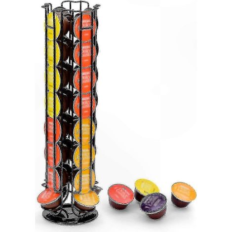 Support Rotatif pour Capsules de Café, Base Stable, 32 Dosettes, Organisateur Tournant avec Rangement Pratique (1/5)