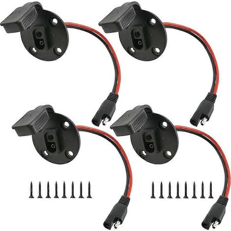 jeux de connecteurs SAE pour prises de courant latérales et panneaux solaires encastrés-Black