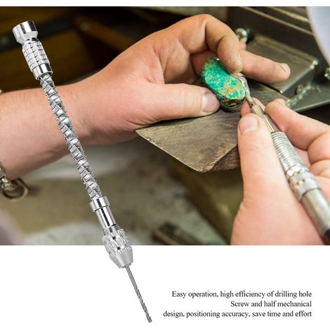 Mini-outil portable avec perceuse à main et 20 forets hélicoïdaux de 0,3 à 1,6 mm (1/5)