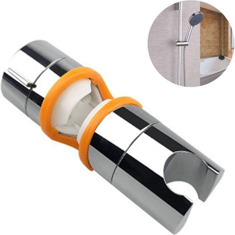 Support de pommeau de douche réglable pour barre coulissante, universel 18-25 mm O.D. Support de support de tête de Rail pour barre coulissante pince de remplacement de salle de bain support de pulvér (1/5)