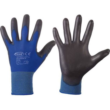 Gant de protection Lintao PU, bleu,Taille 8 (Par 12) (1/4)
