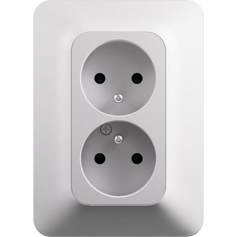 LEGRAND Bloc 2 prises vertical precable complet neptune blanc legrand (1/5)