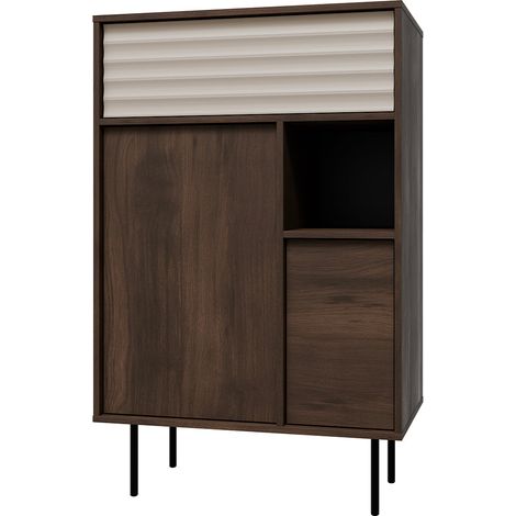 Buffet haut 3 portes Astra Bois foncé et Cachemire (1/5)