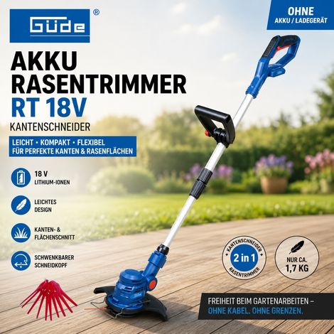 Güde Akku Rasentrimmer RT 18V ohne Akku / Ladegerät Kantenschneider