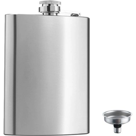 1 Gourde,Acier inoxydable,227ml,Étanche,Avec entonnoir,Cadeau pour homme (1/5)