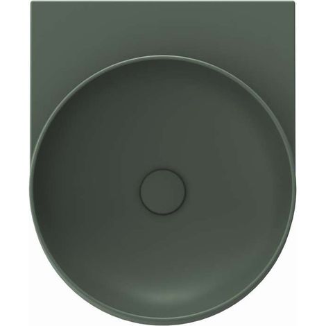 Ravak Yard - Lavabo 41x50 cm, sin rebosadero, sin orificio para grifería, Grey Green XJX08040000 (1/5)