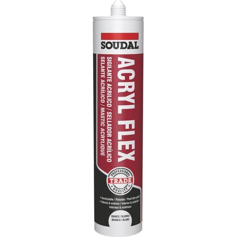 Sigillante Acrilico Elastico ''Acryl Flex'' Ml. 300 Bianco 12 Pezzi Soudal