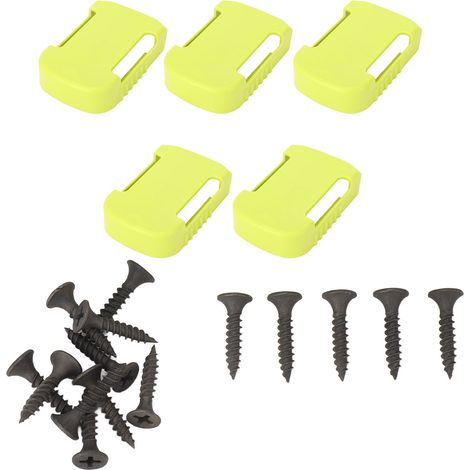 Support de batterie vert 5 pièces, adaptateur de fixation pour Worx WU172 WU279 WU388 WE270 WE389, support de montage robuste (1/5)