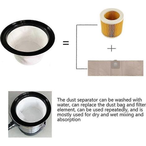 Filtro de bolsa para aspiradora Karcher NT20/1 NT30/1 NT38/1 NT40/1, herramienta de limpieza doméstica HEPA (1/4)