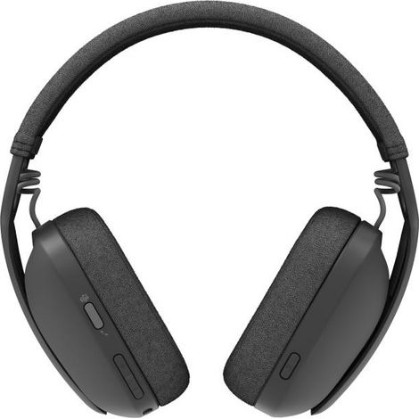 Logitech Casque Zone Vibe Wireless Bluetooth avec Micro Anti-Parasite, USB-A, USB-C, pour Google Meet, Google Voice, Zoom, Mac/PC - Graphite (981-001199)