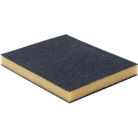 Itar – Éponge abrasive 2 faces grain 180 – Pour ponçage métaux et bois durs – Vendu à l'unité – Dimensions 123 x 98 x 12,5 mm (1/2)