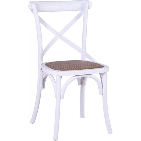 Chaise rotin - Rotin - Blanc - Décoration d'Autrefois (1/5)