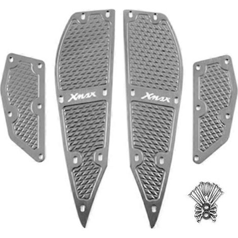 For Yamaha XMAX250 XMAX 300 Tuning Parts CNC Aluminum Alloy Foot Pads Foot Pedals( Grey set) (1/5)