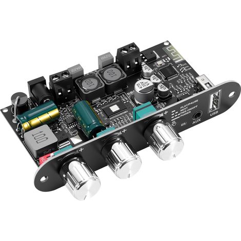 ZK-1001U Amplificateur audio mono Bluetooth 5.3 avec stéréo Hi-Fi, technologie TWS et circuit Boost – 100 W de puissance de sortie – Mini-amplificateur pour enceintes DIY d'intérieur et d'extérieur (1/5)
