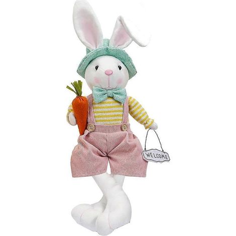 Décorations de Pâques : lapin, gnome, poupée Tomte suédoise faite main, décorations printanières pour la maison. (1/5)