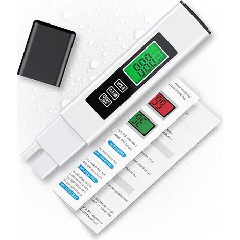 3-in-1 Digital Water Tester - TDS, EC and Temperature (℃/℉) Measurement, 0-9999ppm for Drinking Water, Aquarium, Swimming Pool and Well (1/5)
