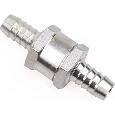 Clapet anti-retour de carburant 8 mm (5/16 pouce) - Clapet en alliage d'aluminium unidirectionnel en ligne pour essence et diesel, empêchant le reflux de carburant dans les applications automobiles, m (1/4)