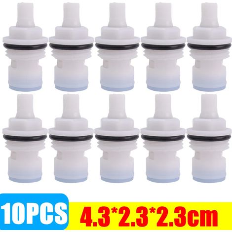 Lot de 10 cartouches de remplacement universelles en plastique pour robinets de cuisine et de salle de bain. Accessoires inclus.