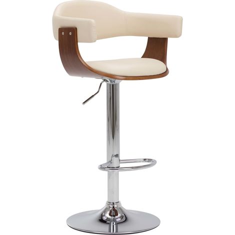 Maison Exclusive - Sgabelli da Bar 2 pz Crema in Legno Piegato e Similpelle