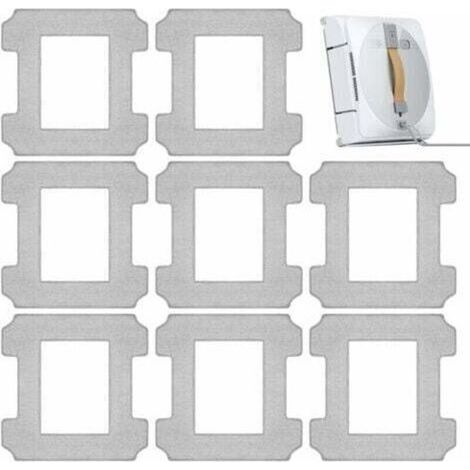Pack of 8 washable microfiber cleaning cloths for the Ecovacs Winbot W1 W1 Pro Series window vacuum robot accessory kit (1/5)