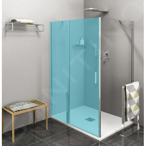 Polysan Zoom - Paroi de douche 70 cm, aluminium poli/verre clair ZL3270 (1/5)