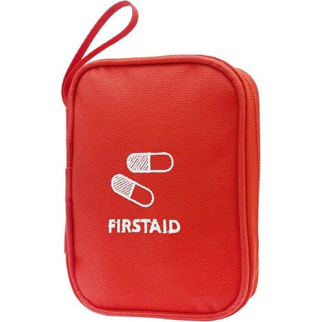 Erste Hilfe Tasche leer klein, wasserdicht, rot, 14cm