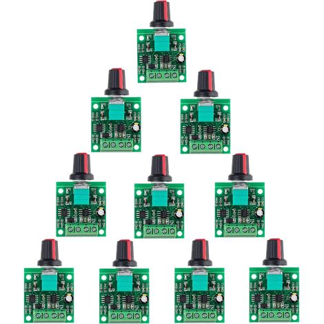 10 pezzi 1,8 V 3 V 5 V 6 V 7,2 V 12 V 2 A PWM Regolatore di tensione del motore CC Regolatore di velocità, Regolatore di tensione LED Dimmer, Interruttore di controllo regolabile