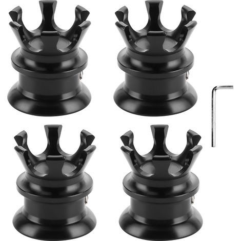 Bouchons de vis moteur couronne 4 pièces, noir, compatibles XL883 / Big Twin 1340 Evo / Twin Cam (1/5)